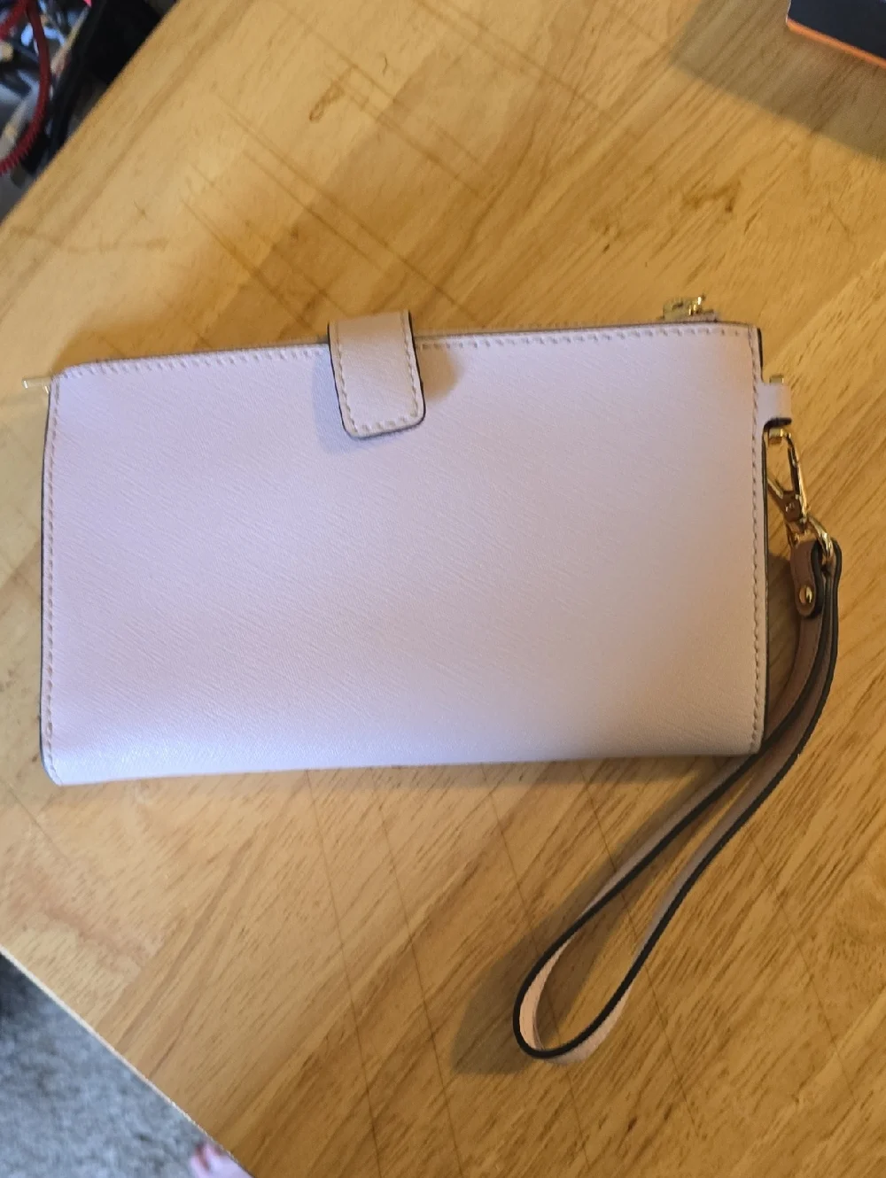 Michael Kors Light Pink Saffiano Leather Wristlet - Picture 5 of 5